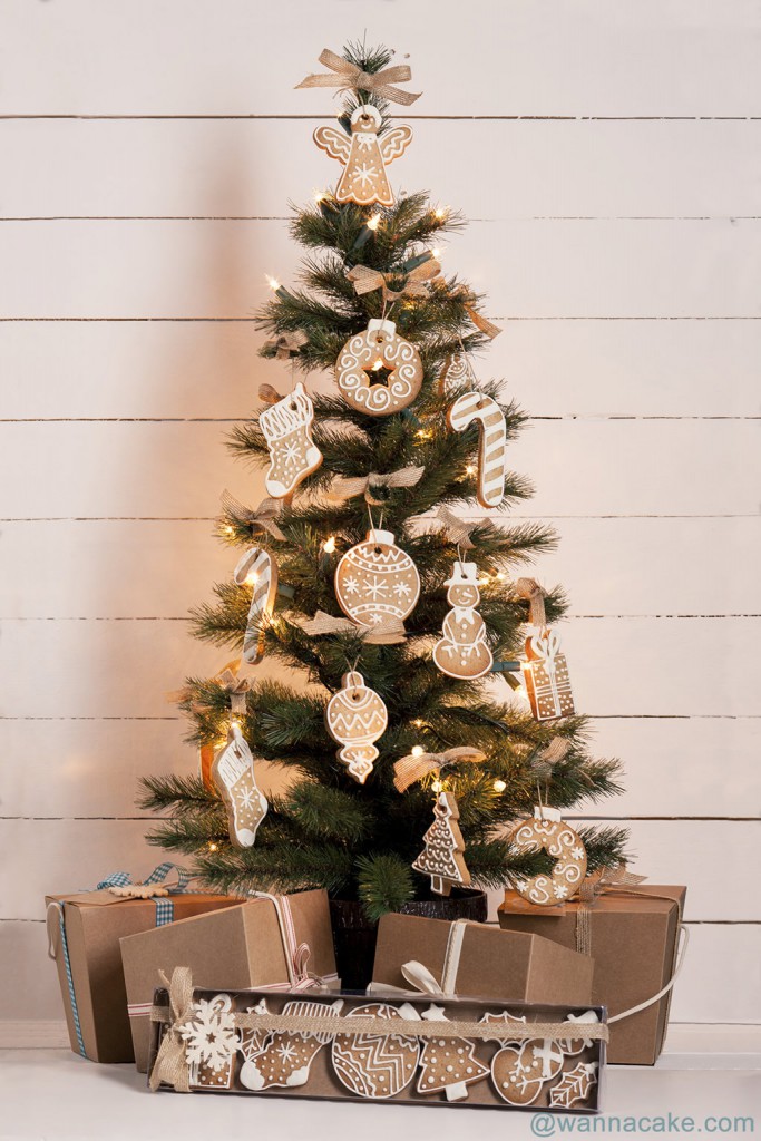 Árbol de Navidad decorado con galletas de Wannacake